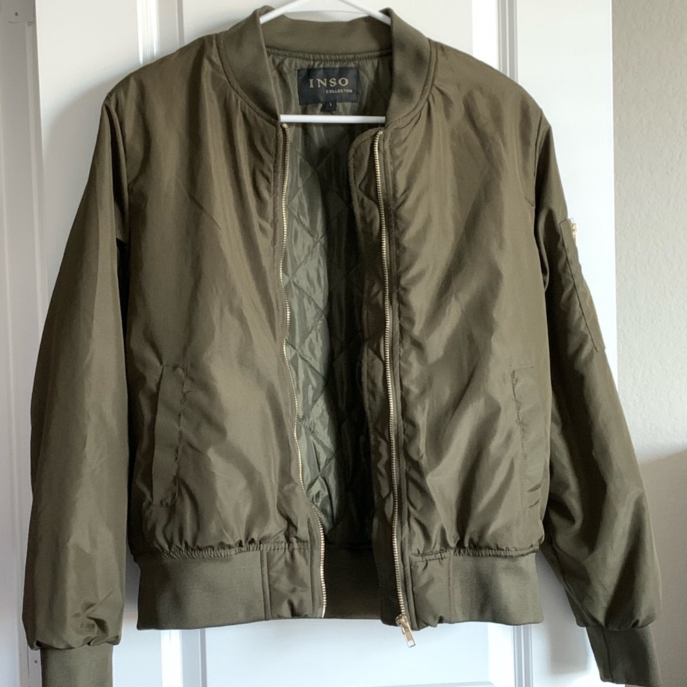Green bomber jacket